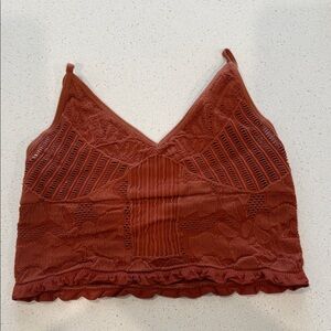 Burnt orange crop top